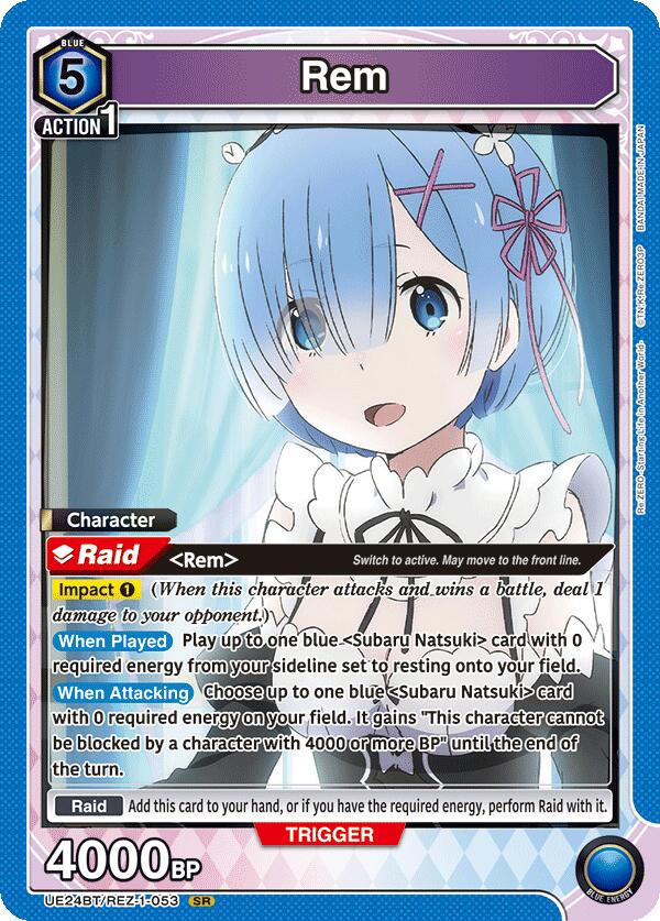 Rem UE24BT/REZ-1-053 card from UE24BT: Re:ZERO -Starting Life in Another World-