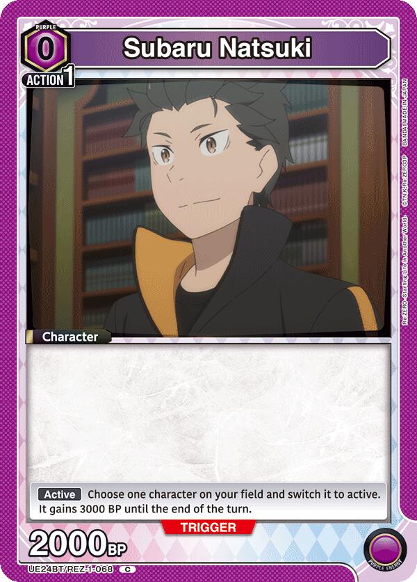 Subaru Natsuki UE24BT/REZ-1-068 card from UE24BT: Re:ZERO -Starting Life in Another World-