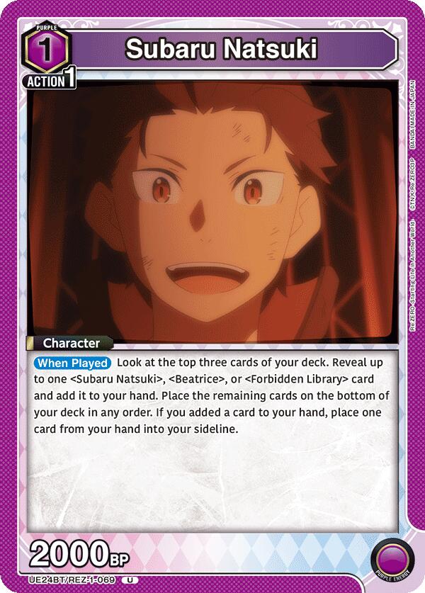 Subaru Natsuki UE24BT/REZ-1-069 card from UE24BT: Re:ZERO -Starting Life in Another World-