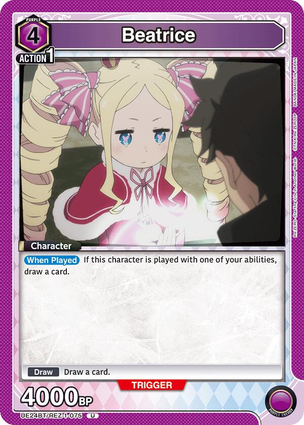Beatrice UE24BT/REZ-1-075 card from UE24BT: Re:ZERO -Starting Life in Another World-
