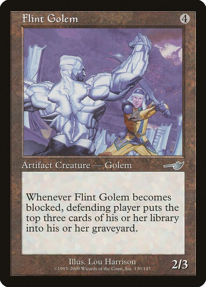 Flint Golem 130 card from Nemesis