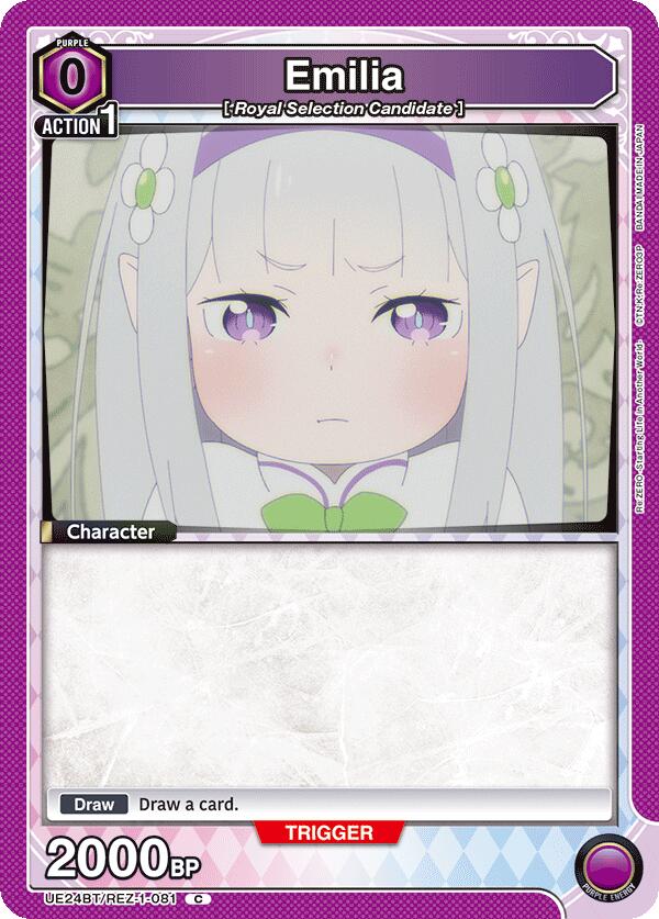 Emilia UE24BT/REZ-1-081 card from UE24BT: Re:ZERO -Starting Life in Another World-