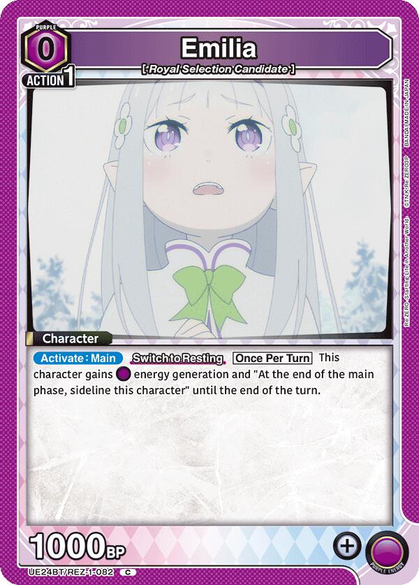Emilia UE24BT/REZ-1-082 card from UE24BT: Re:ZERO -Starting Life in Another World-