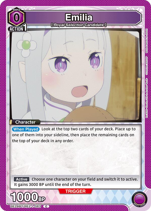 Emilia UE24BT/REZ-1-083 card from UE24BT: Re:ZERO -Starting Life in Another World-