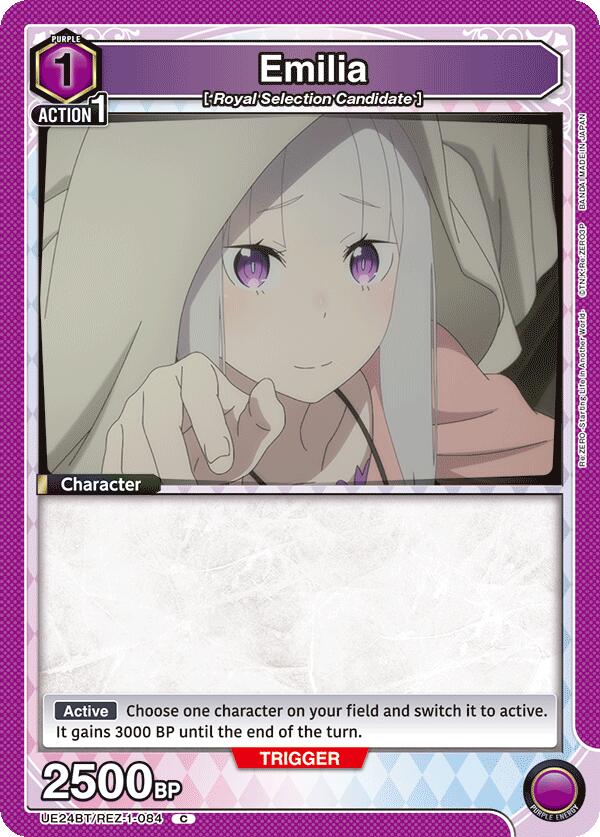 Emilia UE24BT/REZ-1-084 card from UE24BT: Re:ZERO -Starting Life in Another World-
