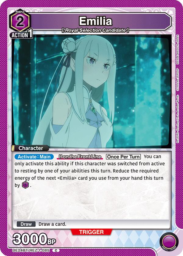 Emilia UE24BT/REZ-1-085 card from UE24BT: Re:ZERO -Starting Life in Another World-