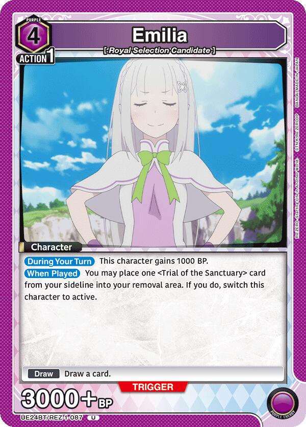Emilia UE24BT/REZ-1-087 card from UE24BT: Re:ZERO -Starting Life in Another World-