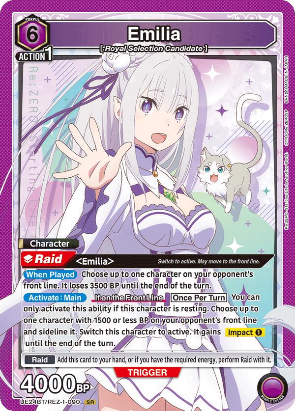 Emilia UE24BT/REZ-1-090 card from UE24BT: Re:ZERO -Starting Life in Another World-