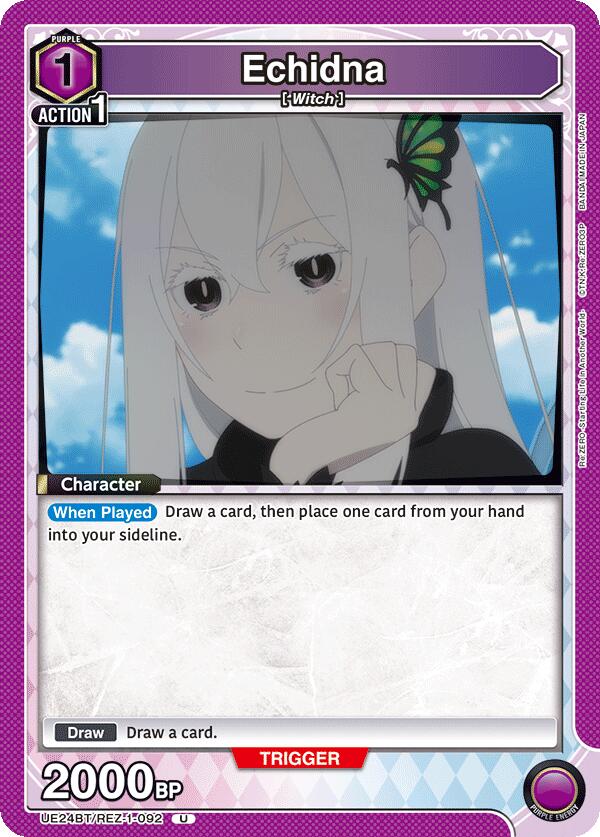 Echidna UE24BT/REZ-1-092 card from UE24BT: Re:ZERO -Starting Life in Another World-