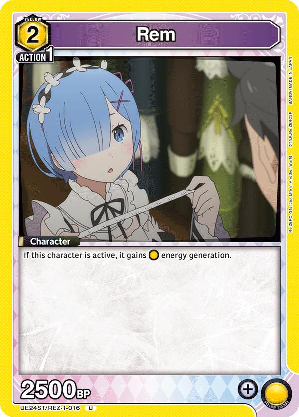 Rem UE24ST/REZ-1-016 card from UE24ST: Re:ZERO -Starting Life in Another World- Starter Deck