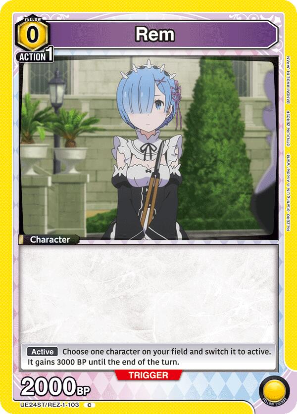Rem UE24ST/REZ-1-103 card from UE24ST: Re:ZERO -Starting Life in Another World- Starter Deck