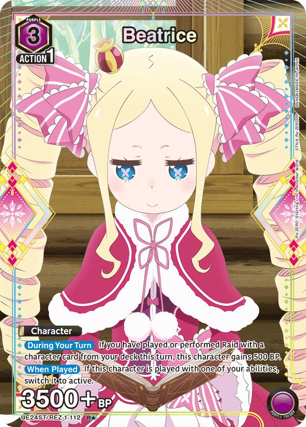 Beatrice (R*) UE24ST/REZ-1-112 card from UE24ST: Re:ZERO -Starting Life in Another World- Starter Deck