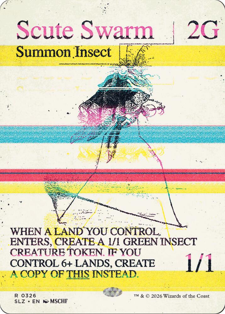 Scute Swarm 326 card from Secret Lair x MSCHF: The Zeta Set