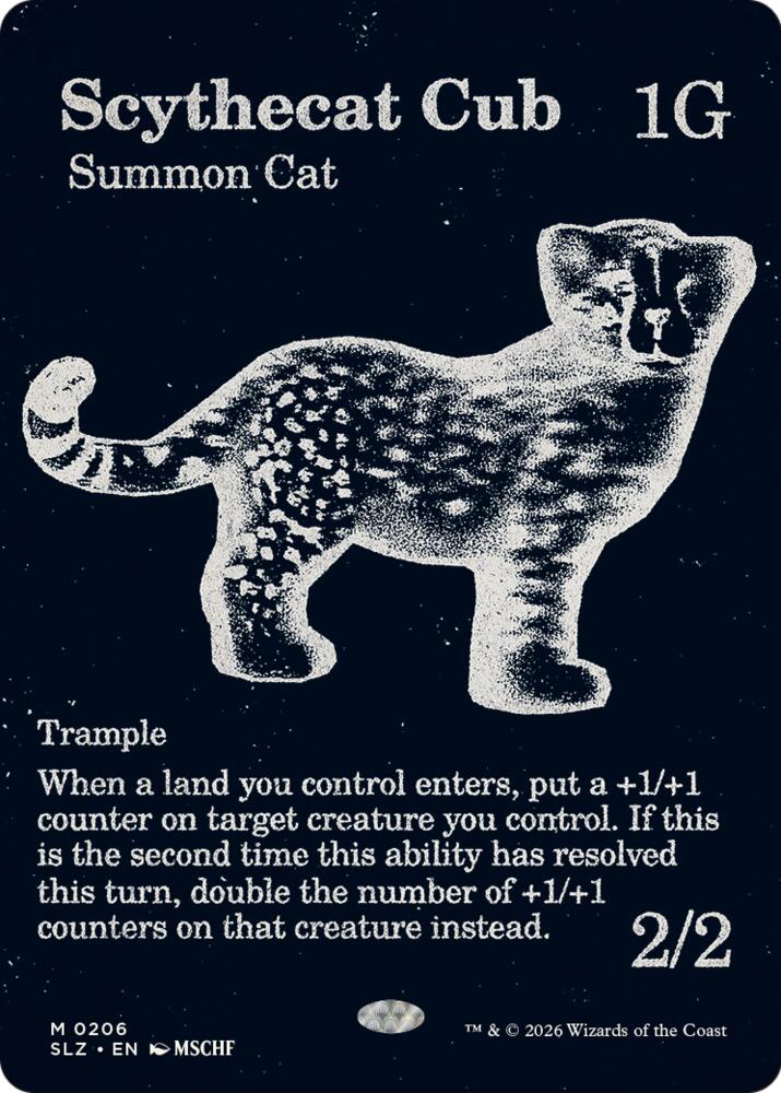 Scythecat Cub 206 card from Secret Lair x MSCHF: The Zeta Set