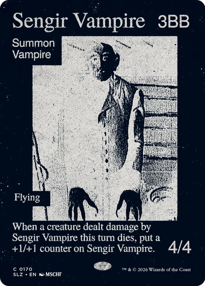 Sengir Vampire 170 card from Secret Lair x MSCHF: The Zeta Set