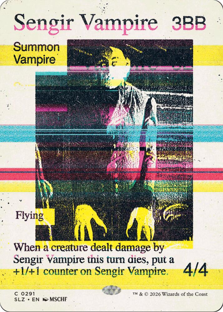 Sengir Vampire 291 card from Secret Lair x MSCHF: The Zeta Set
