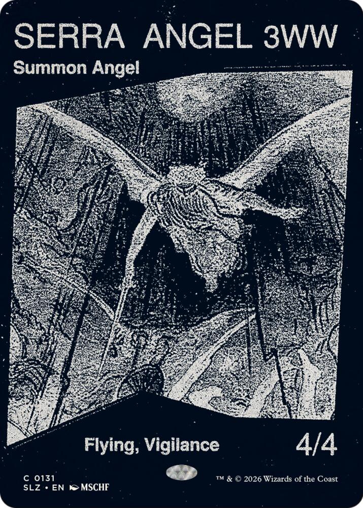 Serra Angel 131 card from Secret Lair x MSCHF: The Zeta Set