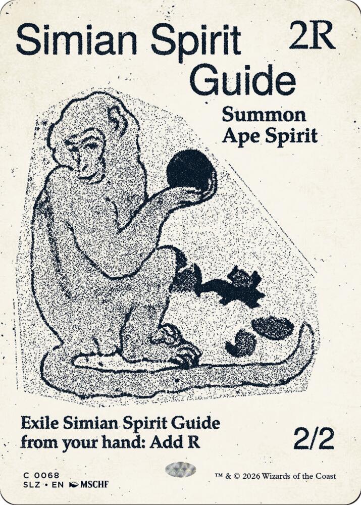 Simian Spirit Guide 68 card from Secret Lair x MSCHF: The Zeta Set