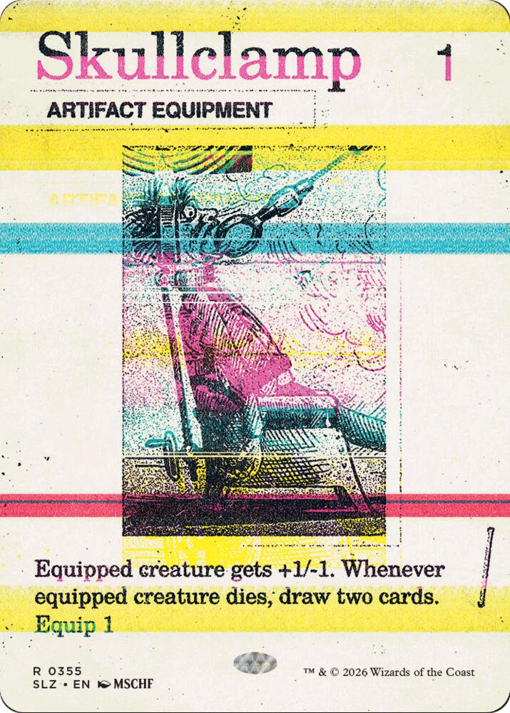 Skullclamp 355 card from Secret Lair x MSCHF: The Zeta Set