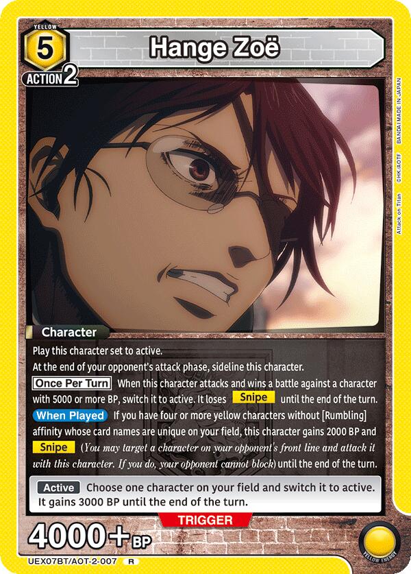 Hange Zoe UEX07BT/AOT-2-007 card from UEX07BT: Attack on Titan Vol. 2