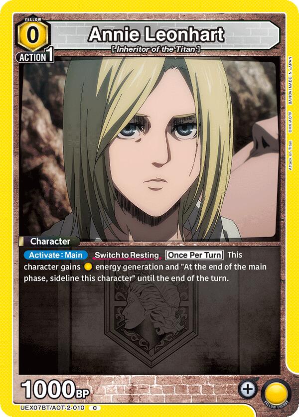 Annie Leonhart UEX07BT/AOT-2-010 card from UEX07BT: Attack on Titan Vol. 2
