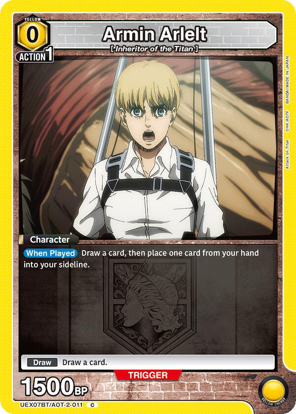 Armin Arlelt UEX07BT/AOT-2-011 card from UEX07BT: Attack on Titan Vol. 2