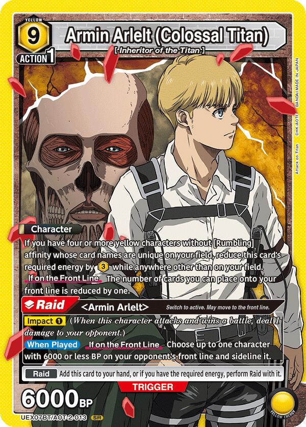 Armin Arlelt (Colossal Titan) UEX07BT/AOT-2-013 card from UEX07BT: Attack on Titan Vol. 2