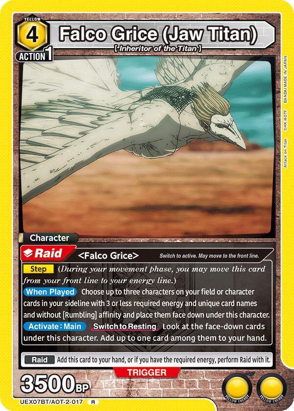 Falco Grice (Jaw Titan) UEX07BT/AOT-2-017 card from UEX07BT: Attack on Titan Vol. 2