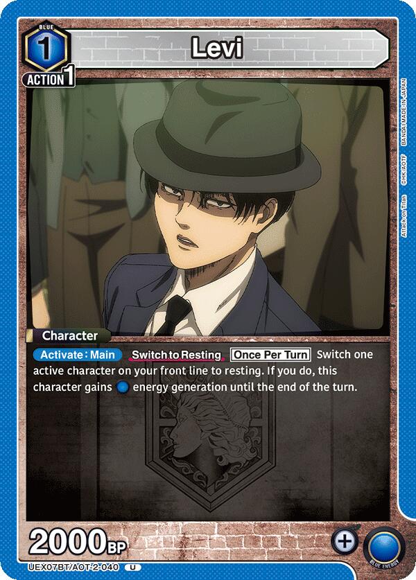 Levi UEX07BT/AOT-2-040 card from UEX07BT: Attack on Titan Vol. 2