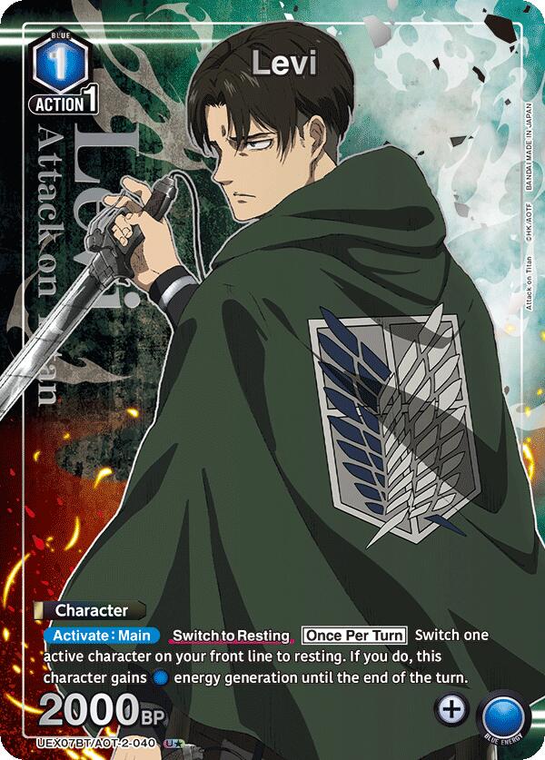 Levi (U*) UEX07BT/AOT-2-040 card from UEX07BT: Attack on Titan Vol. 2
