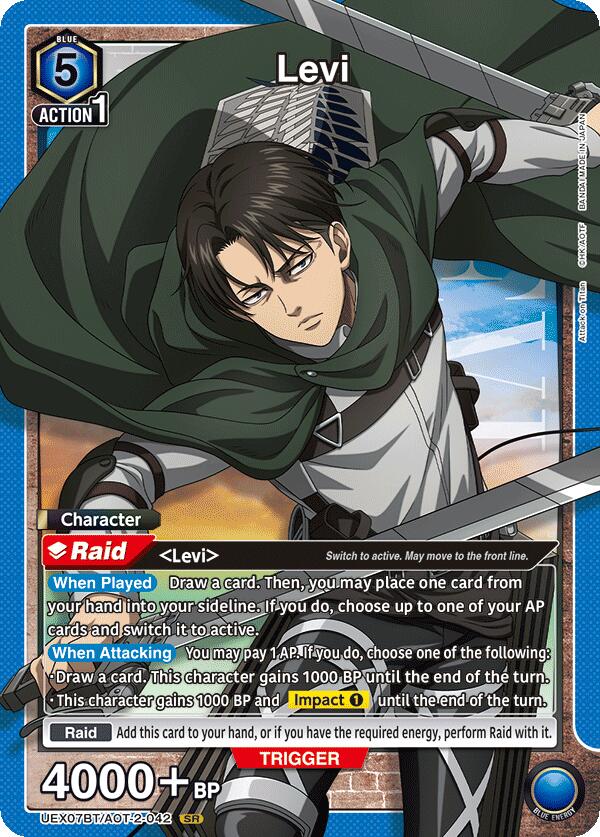 Levi UEX07BT/AOT-2-042 card from UEX07BT: Attack on Titan Vol. 2