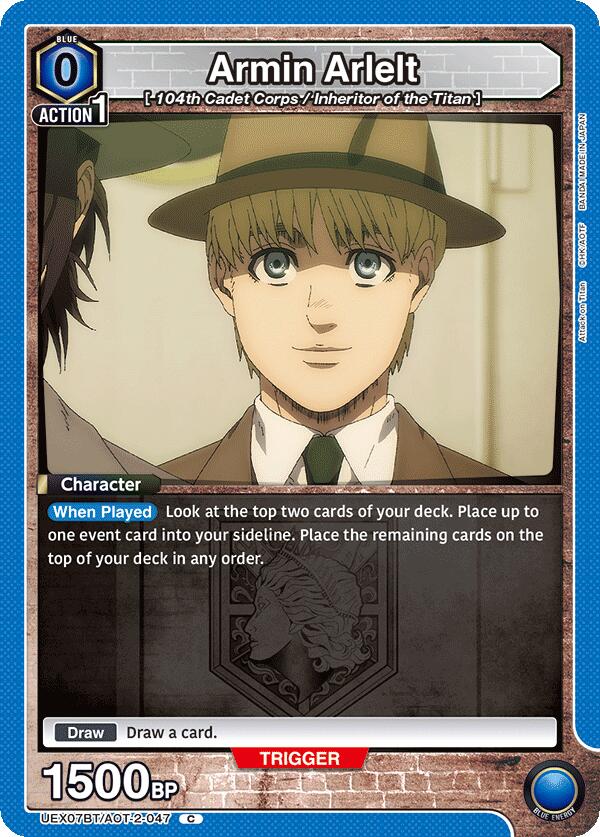 Armin Arlelt UEX07BT/AOT-2-047 card from UEX07BT: Attack on Titan Vol. 2