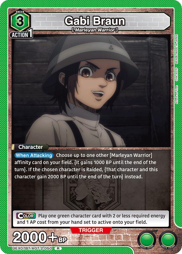 Gabi Braun UEX07BT/AOT-2-050 card from UEX07BT: Attack on Titan Vol. 2