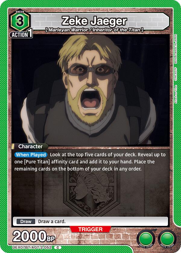 Zeke Jaeger UEX07BT/AOT-2-052 card from UEX07BT: Attack on Titan Vol. 2