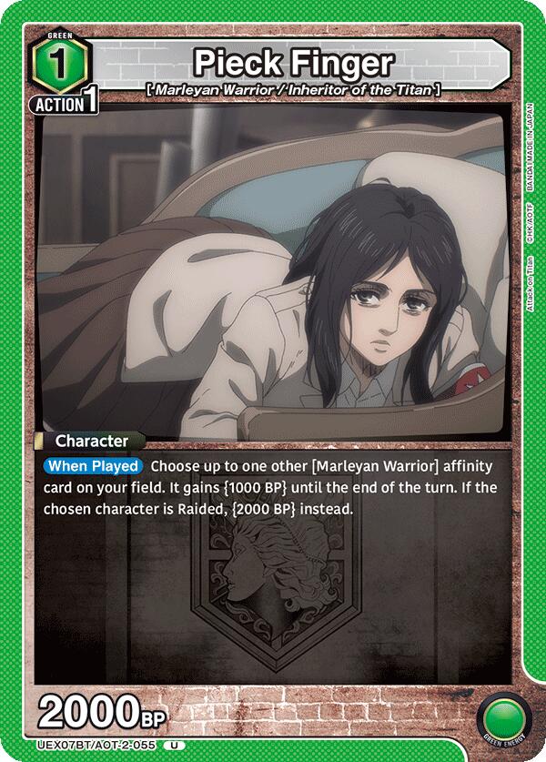 Pieck Finger UEX07BT/AOT-2-055 card from UEX07BT: Attack on Titan Vol. 2