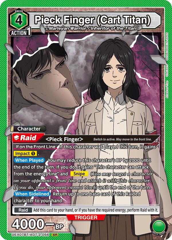Pieck Finger (Cart Titan) UEX07BT/AOT-2-056 card from UEX07BT: Attack on Titan Vol. 2