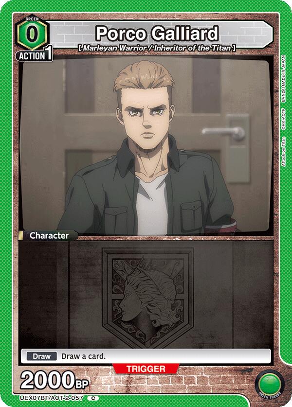 Porco Galliard UEX07BT/AOT-2-057 card from UEX07BT: Attack on Titan Vol. 2