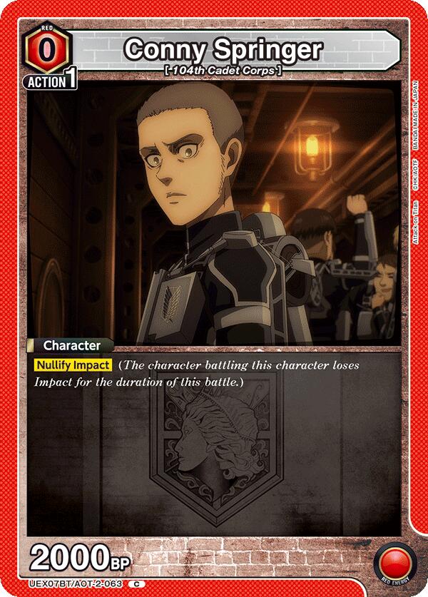 Conny Springer UEX07BT/AOT-2-063 card from UEX07BT: Attack on Titan Vol. 2