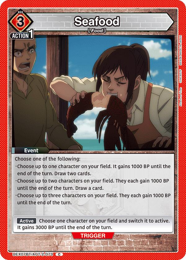 Seafood UEX07BT/AOT-2-073 card from UEX07BT: Attack on Titan Vol. 2