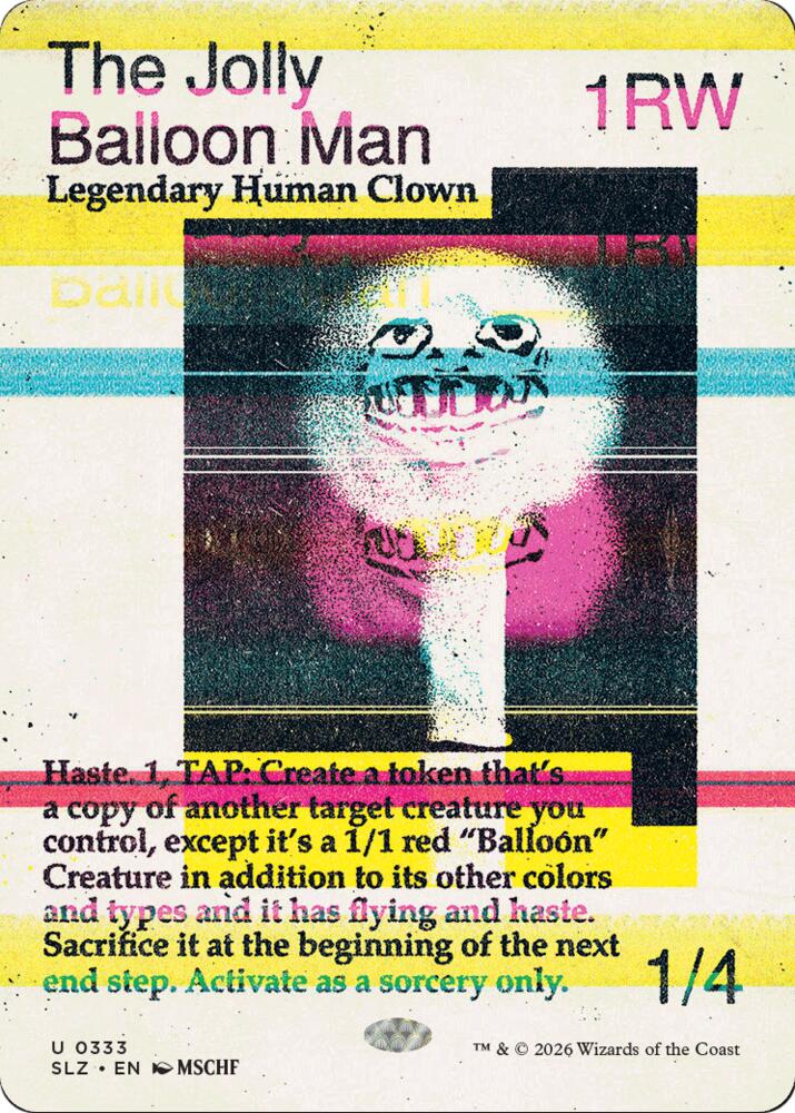 The Jolly Balloon Man 333 card from Secret Lair x MSCHF: The Zeta Set