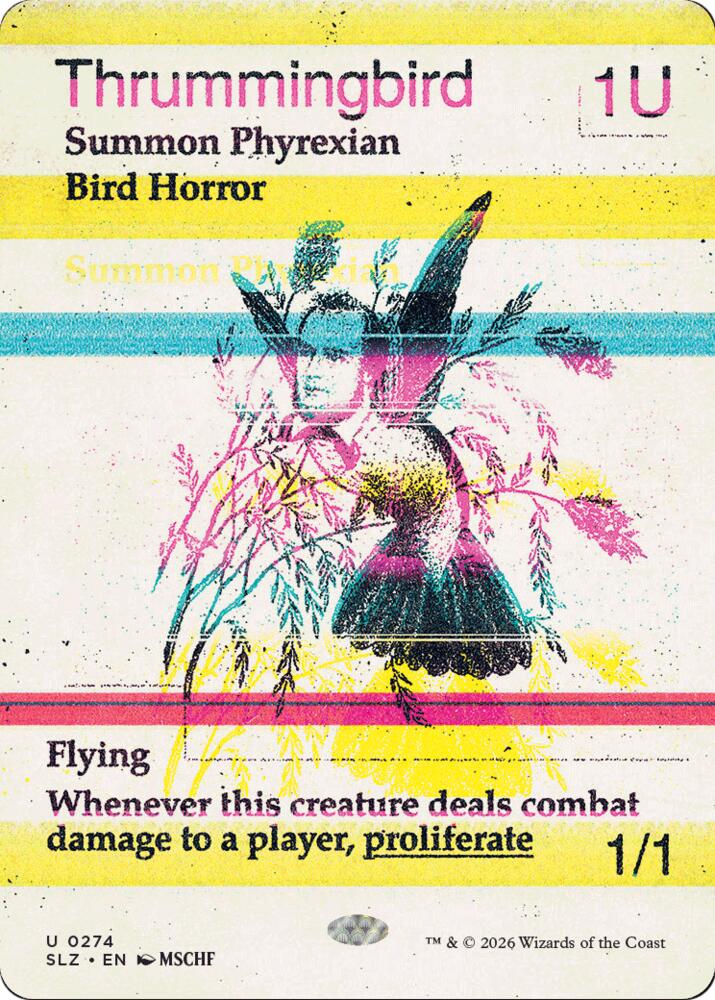 Thrummingbird 274 card from Secret Lair x MSCHF: The Zeta Set