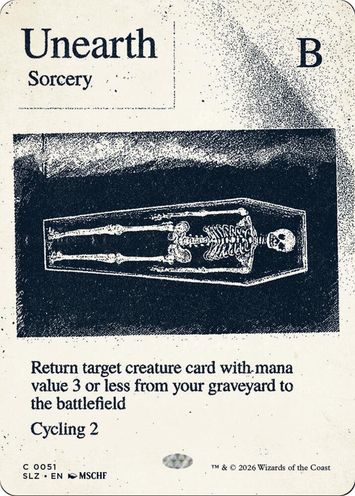 Unearth 51 card from Secret Lair x MSCHF: The Zeta Set