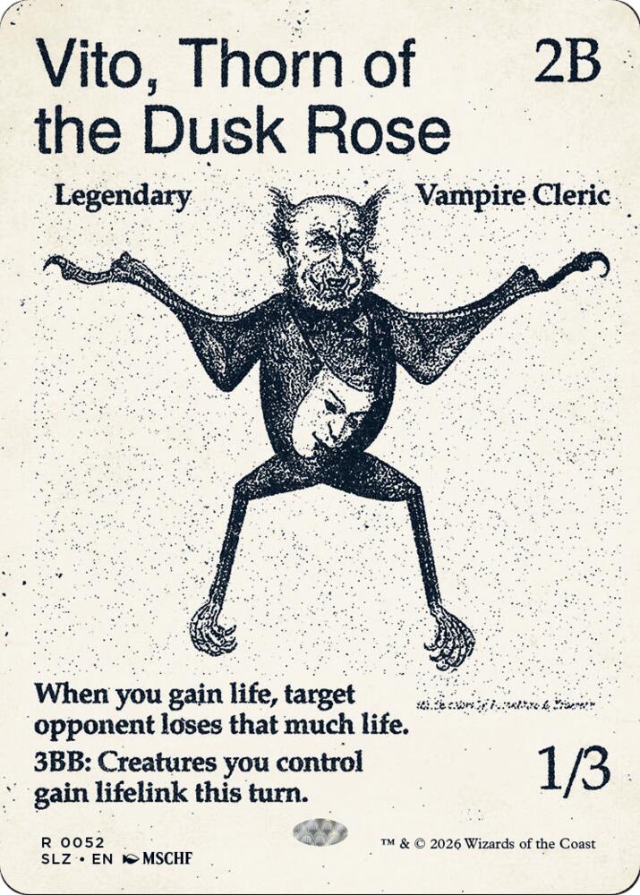 Vito, Thorn of the Dusk Rose 52 card from Secret Lair x MSCHF: The Zeta Set