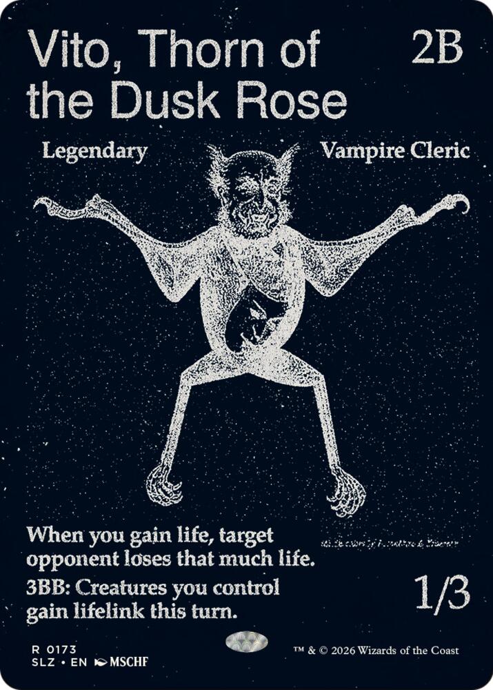 Vito, Thorn of the Dusk Rose 173 card from Secret Lair x MSCHF: The Zeta Set