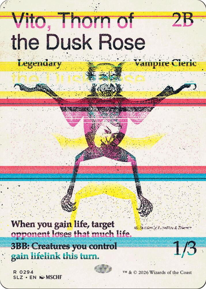 Vito, Thorn of the Dusk Rose 294 card from Secret Lair x MSCHF: The Zeta Set