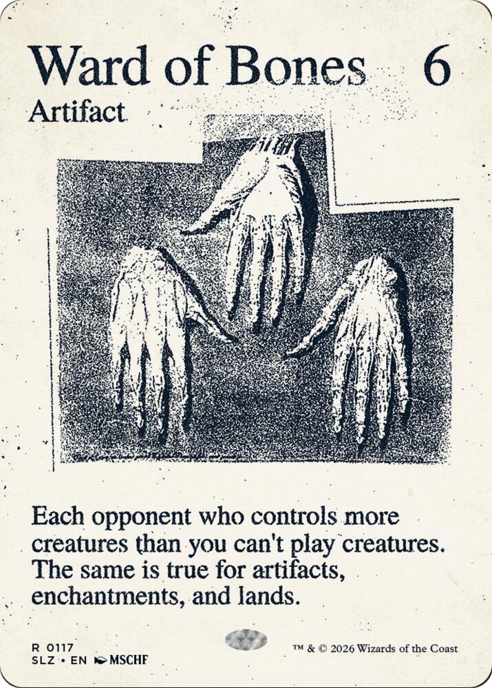 Ward of Bones 117 card from Secret Lair x MSCHF: The Zeta Set