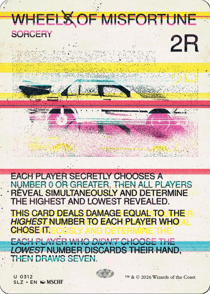 Wheel of Misfortune 312 card from Secret Lair x MSCHF: The Zeta Set