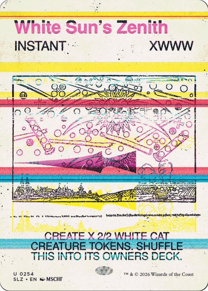 White Sun's Zenith 254 card from Secret Lair x MSCHF: The Zeta Set