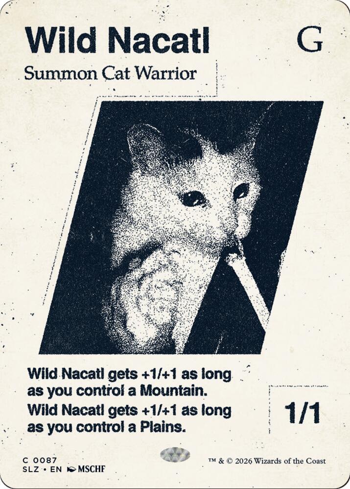 Wild Nacatl 87 card from Secret Lair x MSCHF: The Zeta Set