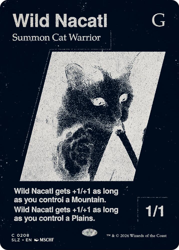 Wild Nacatl 208 card from Secret Lair x MSCHF: The Zeta Set
